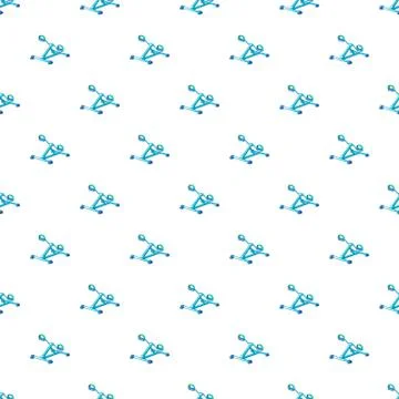 Exercise bike pattern, cartoon style Stock Illustration
