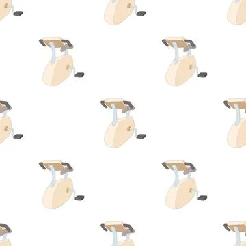 Exercise bike pattern seamless vector Stock Illustration