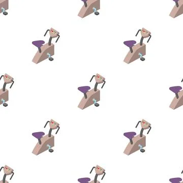 Exercise bike pattern seamless vector Illustration