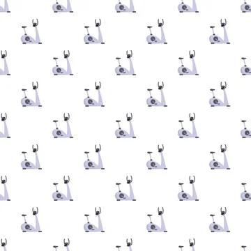 Exercise bike pattern seamless workout fitness background Stockillustratie