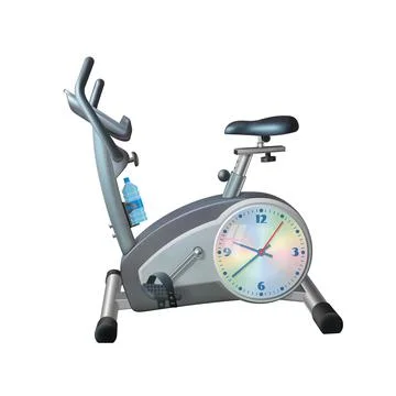 Exercise bike style table clock Stock Illustration