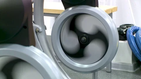 Exercise bike wheels turn 스톡 동영상 80410485