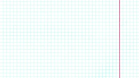 Exercise book grid with red line Stock Footage 268356259