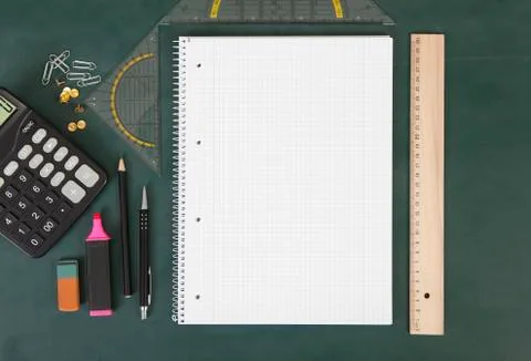 Exercise Book Mathematics Stock Photos