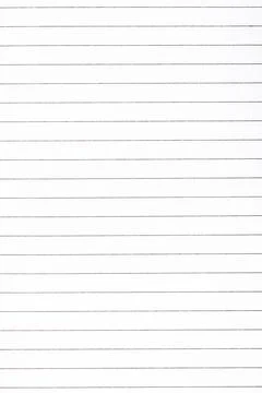 Exercise book paper page with lines, one page. Blank lined worksheet exercise Stock Photos