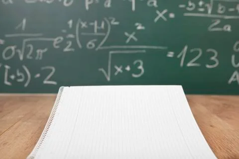 Exercise book in school Stock Photos