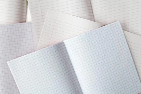 Exercise books with copy-space Stock Photos