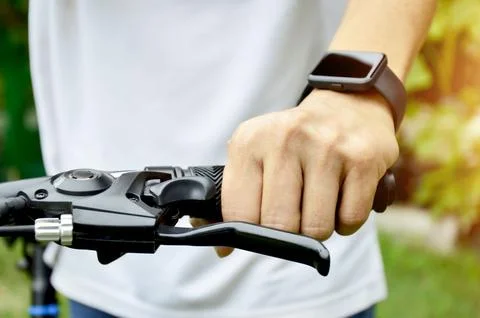 Exercise concept By cycling to exercise for good health. Stock Photos