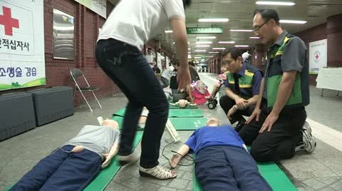 Exercise of CPR Video stock 12126325