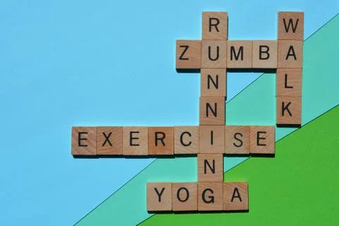 Exercise crossword Stock Photos