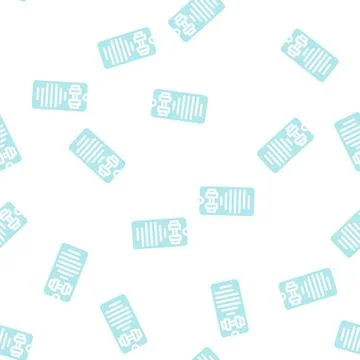 Exercise description smartphone app glyph vector seamless pattern Illustrazione stock