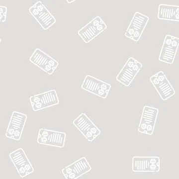 Exercise description smartphone app line vector seamless pattern Illustrazione stock