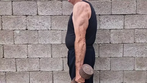 Exercise with dumbbell Video stock 288012203