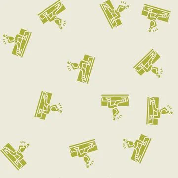 Exercise elderly leisure glyph seamless pattern Stock Illustration