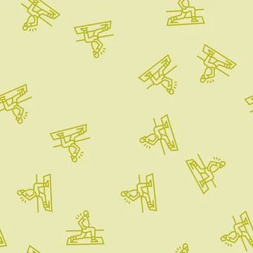 Exercise elderly leisure line seamless pattern 스톡 일러스트