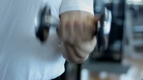 Exercise equipment- weight lifting Video stock 91838674