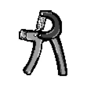 Exercise expander hand pixel art vector illustration Ilustración de archivo