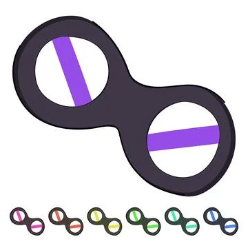 Exercise expander hand vector cartoon graphic Illustrazione stock