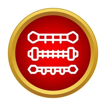 Exercise expander set icon in red circle Stock Illustration