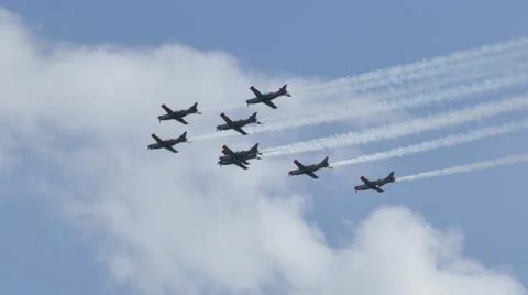 Exercise with fighter airplanes 動画素材 54606229