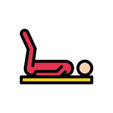 Exercise flat color icon Ilustración de archivo