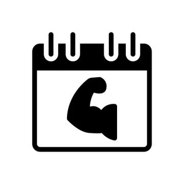 Exercise glyph flat icon Ilustración de archivo