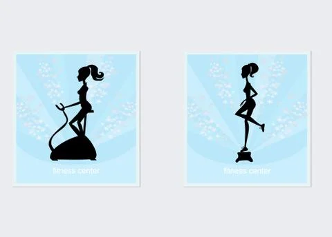 Exercise grunge background set Stock Illustration