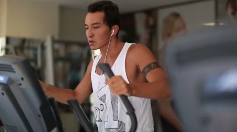 Exercise in the gym series 2 Stock Footage 41335210