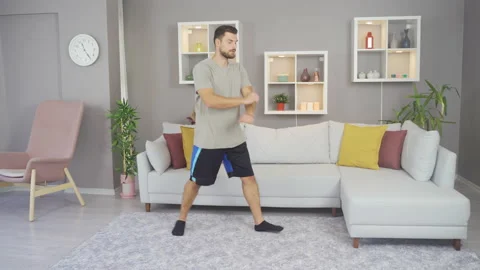 Exercise at home.  Stock Footage 219724952
