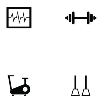 Exercise icon set Stock Illustration