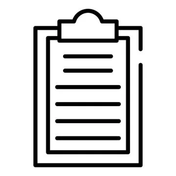 Exercise list icon, outline style Ilustración de archivo