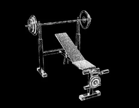 Exercise machine. Isolated on black background. Vector illustration. Stock Illustration