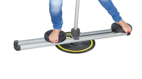 Exercise machine for legs on a light background Stock Photos
