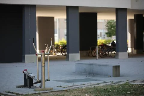 Exercise machine in the yard Stock Photos