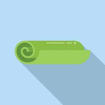 Exercise mat icon flat vector. Gym carpet Illustrazione stock