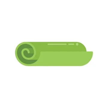 Exercise mat icon flat vector. Gym carpet Stock Illustration