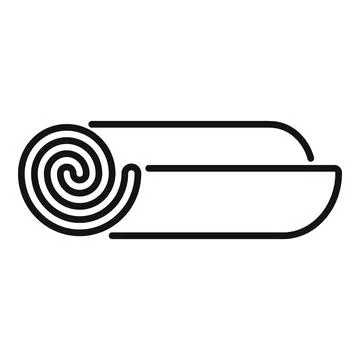 Exercise mat icon outline vector. Gym carpet Illustrazione stock