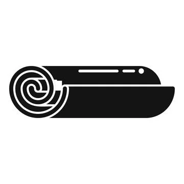 Exercise mat icon simple vector. Gym carpet Stock Illustration