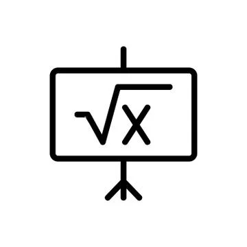 Exercise math icon vector outline illustration Illustrazione stock