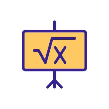 Exercise math icon vector outline illustration Stock Illustration