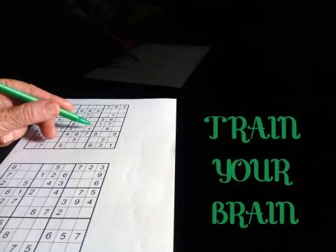 Exercise the mind memory on summer holidays. Education math toys riddles get  Stock Photos