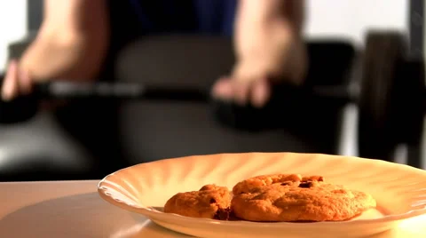 Exercise or snacks Stock Footage 49589609