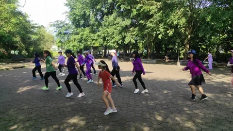 Exercise in the park Stock Footage 286918273