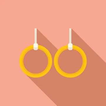 Exercise rings icon flat vector. Doctor therapy 스톡 일러스트
