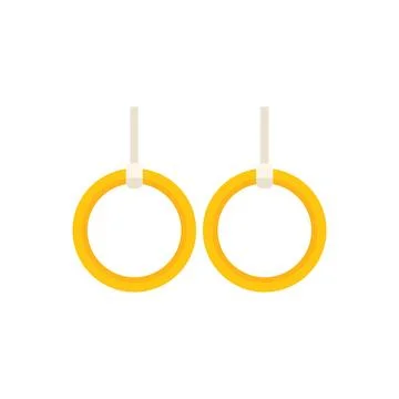 Exercise rings icon flat vector. Doctor therapy Illustrazione stock