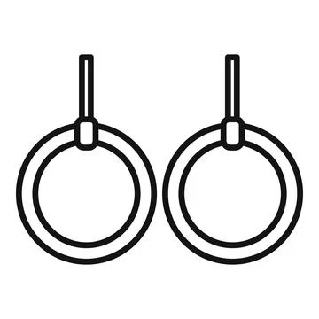 Exercise rings icon outline vector. Doctor therapy Illustrazione stock