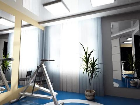 Exercise room Stock Illustration