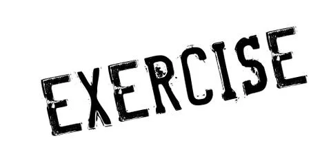Exercise rubber stamp Stock Illustration