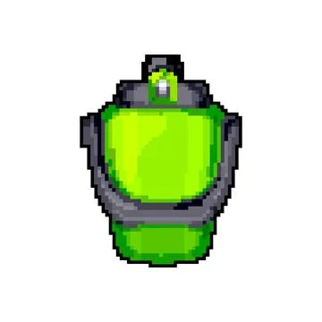 Exercise sport drinking bottle game pixel art vector illustration Stock Illustration