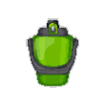 Exercise sport drinking bottle pixel art vector illustration Stock Illustration